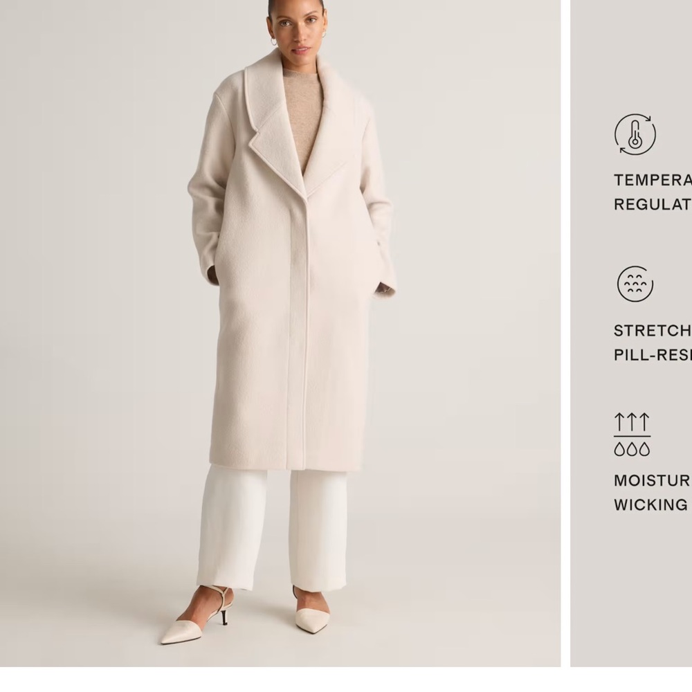 Quince Cream Pea Coat